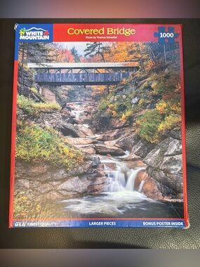 White Mountain Covered Bridge Puzzle - with bonus poster inside